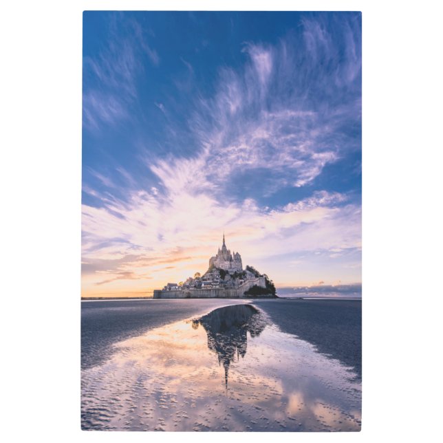 Monuments | Mont Saint-Michel, Normandy France Metal Print (Front)