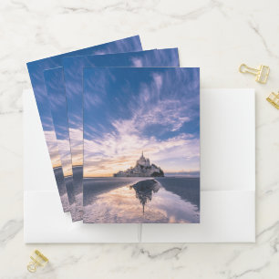 Monuments   Mont Saint-Michel, Normandy France Pocket Folder