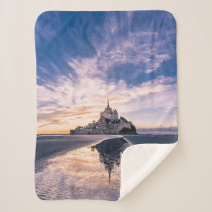 Monuments Mont Saint-Michel, Normandy France Sherpa Blanket