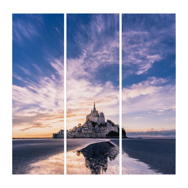 Monuments | Mont Saint-Michel, Normandy France Triptych (Front)