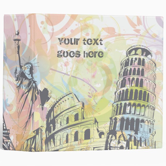 Monuments of the world custom photo binder (Front/Spine)