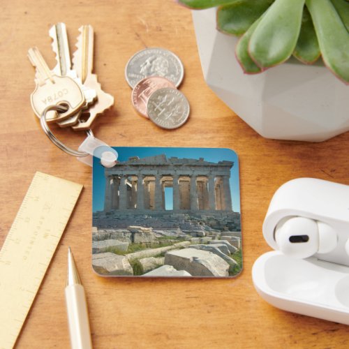 Monuments  Parthenon Athens Greece Keychain