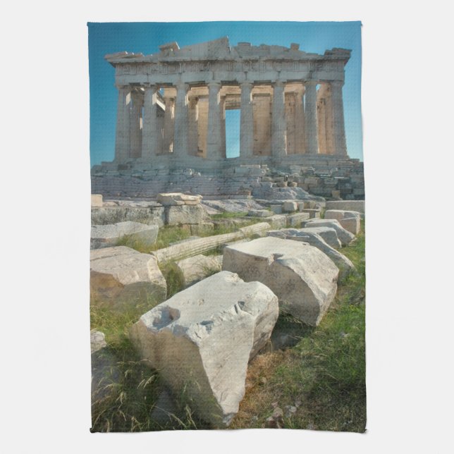 Monuments | Parthenon Athens, Greece Kitchen Towel (Vertical)