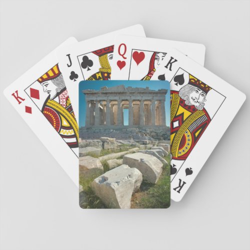 Monuments  Parthenon Athens Greece Poker Cards