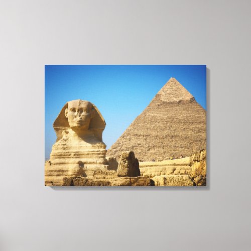 Monuments  Sphinx  Pyramid of Egypt Canvas Print