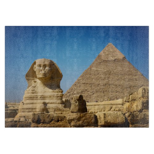 Monuments  Sphinx  Pyramid of Egypt Cutting Board