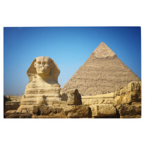 Monuments | Sphinx & Pyramid of Egypt Metal Print