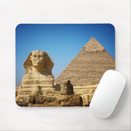 Monuments  Sphinx  Pyramid of Egypt Mouse Pad