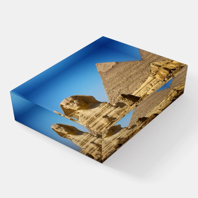 Monuments | Sphinx & Pyramid of Egypt Paperweight (Angled)