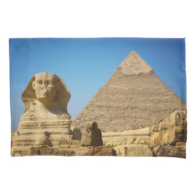 Monuments | Sphinx & Pyramid of Egypt Pillow Case (Front)