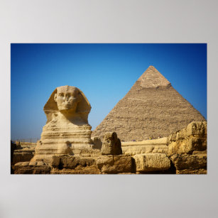 Monuments   Sphinx & Pyramid of Egypt Poster