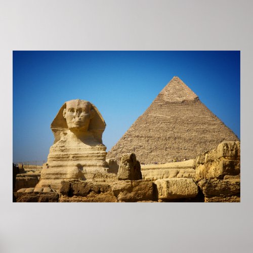 Monuments  Sphinx  Pyramid of Egypt Poster