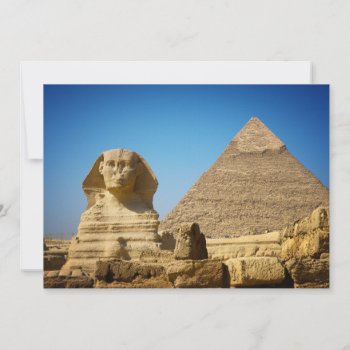 Monuments | Sphinx & Pyramid Of Egypt Thank You Card by intothewild at Zazzle