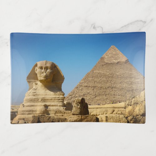 Monuments  Sphinx  Pyramid of Egypt Trinket Tray