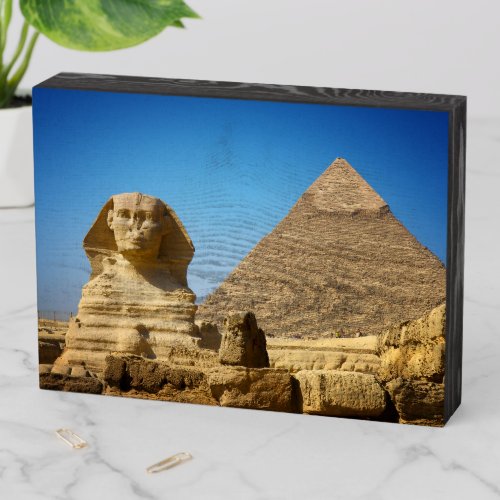 Monuments  Sphinx  Pyramid of Egypt Wooden Box Sign