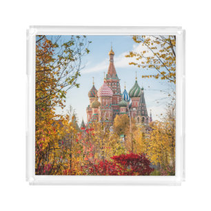 Monuments St. Basil's Cathedral Moscow Acrylic Tray