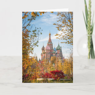 Monuments St. Basil's Cathedral Moscow Card