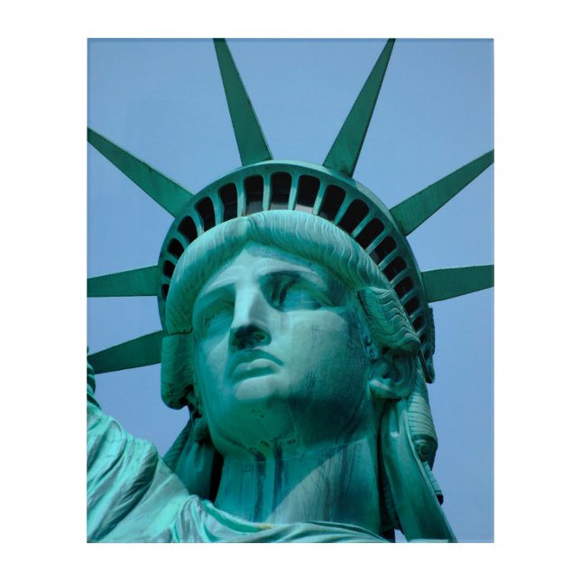 Monuments | Statue of Liberty Face Acrylic Print (Front)