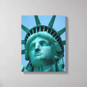 Monuments   Statue of Liberty Face Canvas Print