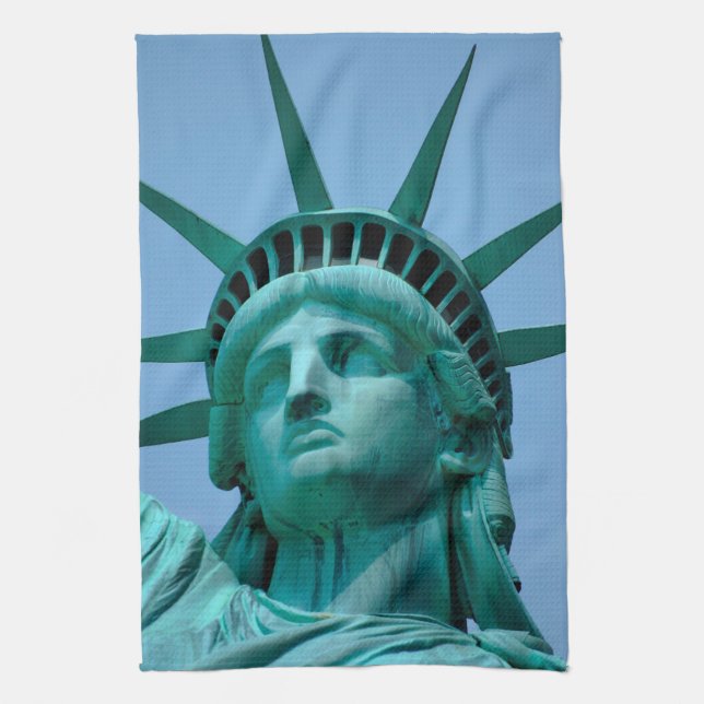 Monuments | Statue of Liberty Face Kitchen Towel (Vertical)