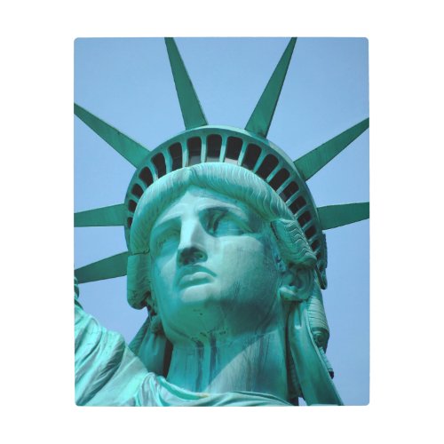 Monuments  Statue of Liberty Face Metal Print