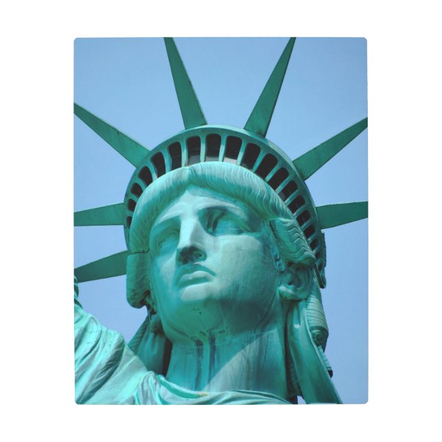 Monuments | Statue of Liberty Face Metal Print (Front)