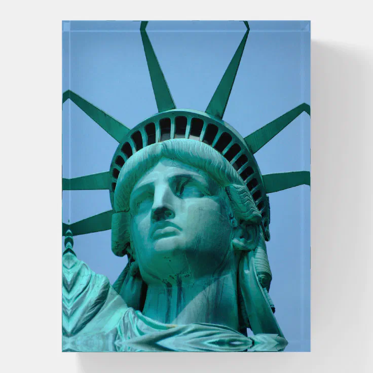 Monuments Statue of Liberty Face Paperweight Zazzle
