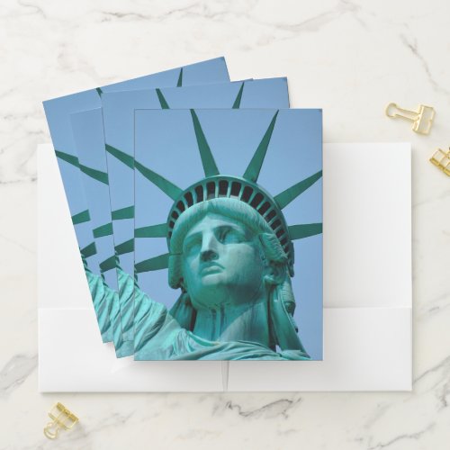 Monuments  Statue of Liberty Face Pocket Folder