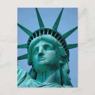 Monuments Statue of Liberty Face Postcard