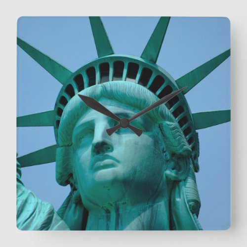 Monuments  Statue of Liberty Face Square Wall Clock