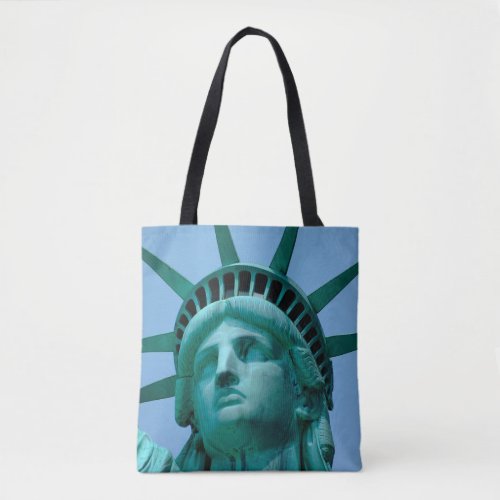Monuments  Statue of Liberty Face Tote Bag