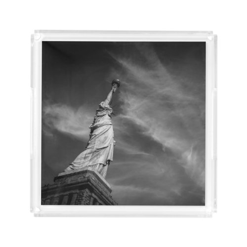 Monuments  Statue of Liberty Manhattan NYC Acrylic Tray