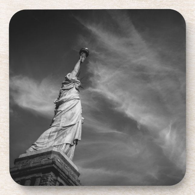 Monuments | Statue of Liberty Manhattan NYC Beverage Coaster (Front)