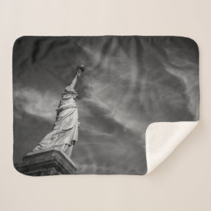 Monuments Statue of Liberty Manhattan NYC Sherpa Blanket