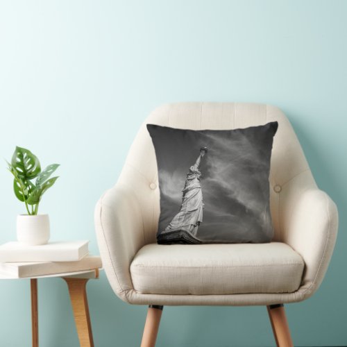 Monuments  Statue of Liberty Manhattan NYC Throw Pillow