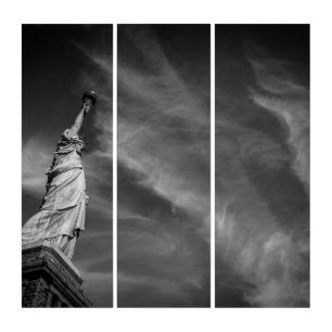 Monuments   Statue of Liberty Manhattan NYC Triptych