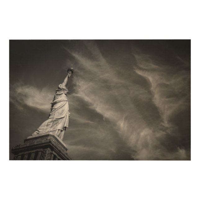 Monuments | Statue of Liberty Manhattan NYC Wood Wall Art (Front)