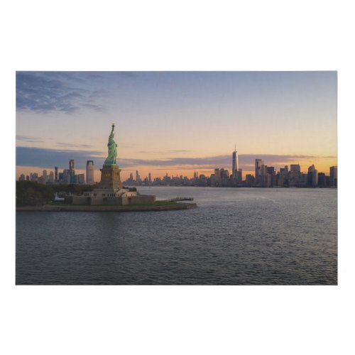 Monuments  Statue of Liberty NYC Faux Canvas Print