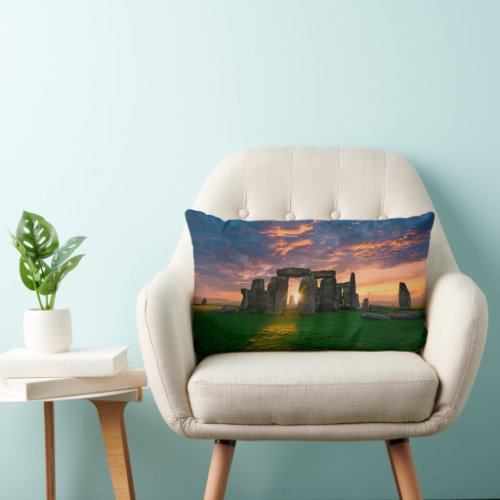 Monuments  Stonhenge England Lumbar Pillow