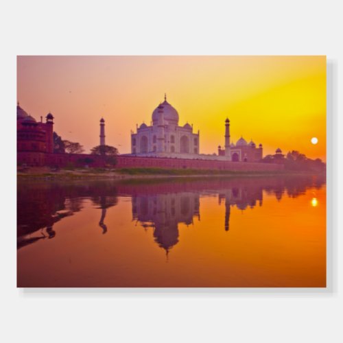 Monuments  Taj Mahal at Sunset Foam Board