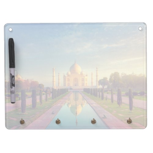 Monuments  Taj Mahal Colors Dry Erase Board With Keychain Holder