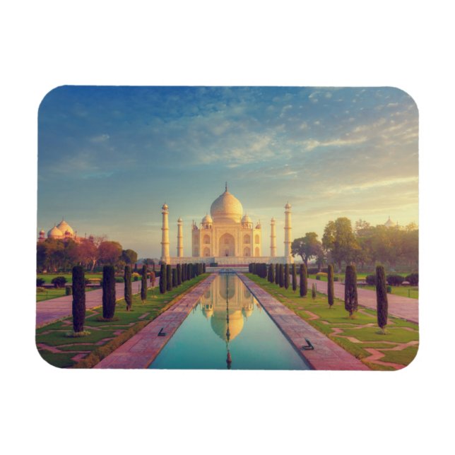 Monuments | Taj Mahal Colors Magnet (Horizontal)
