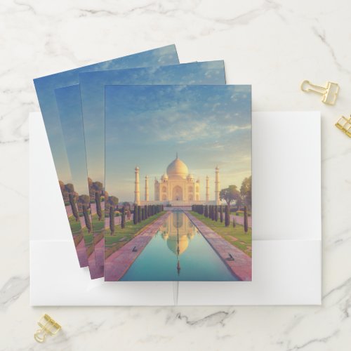 Monuments  Taj Mahal Colors Pocket Folder