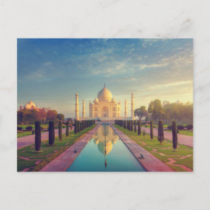 Monuments Taj Mahal Colors Postcard
