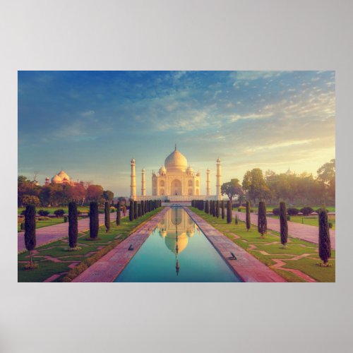 Monuments  Taj Mahal Colors Poster