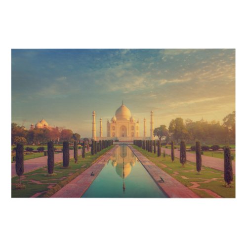 Monuments  Taj Mahal Colors Wood Wall Art