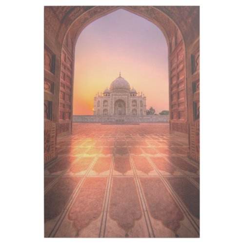 Monuments  Taj Mahal India at Sunset Gallery Wrap
