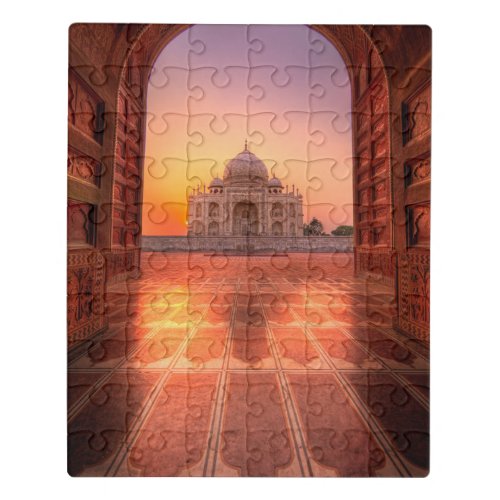 Monuments  Taj Mahal India at Sunset Jigsaw Puzzle