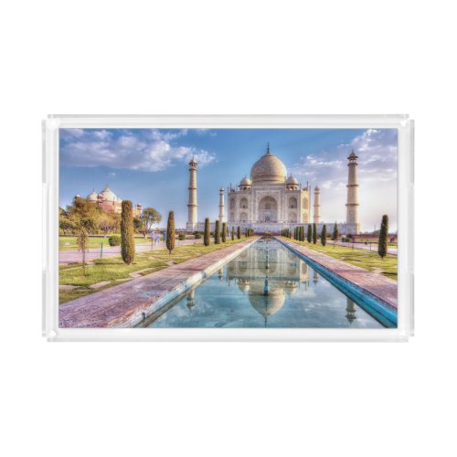 Monuments  Taj Mahal Sunrise Acrylic Tray