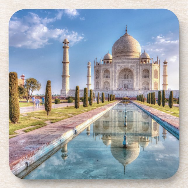 Monuments | Taj Mahal Sunrise Beverage Coaster (Front)